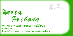 marta prihoda business card